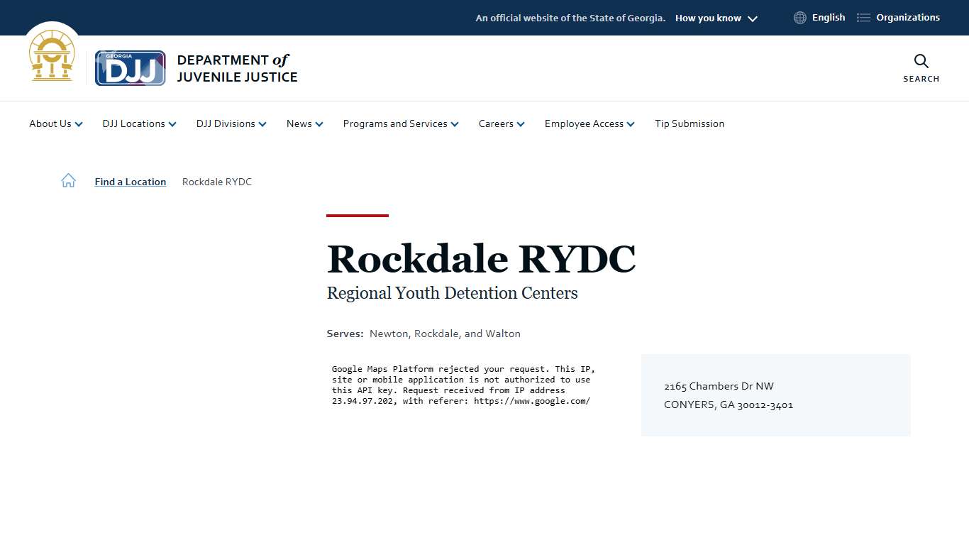 Rockdale RYDC | Department of Juvenile Justice
